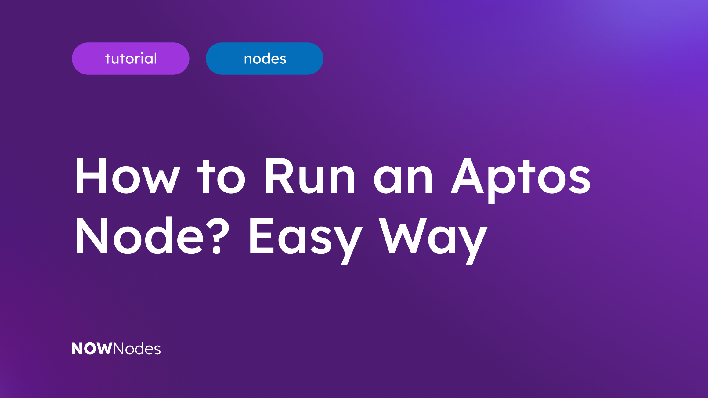 How to Run an Aptos Node? Easy Way