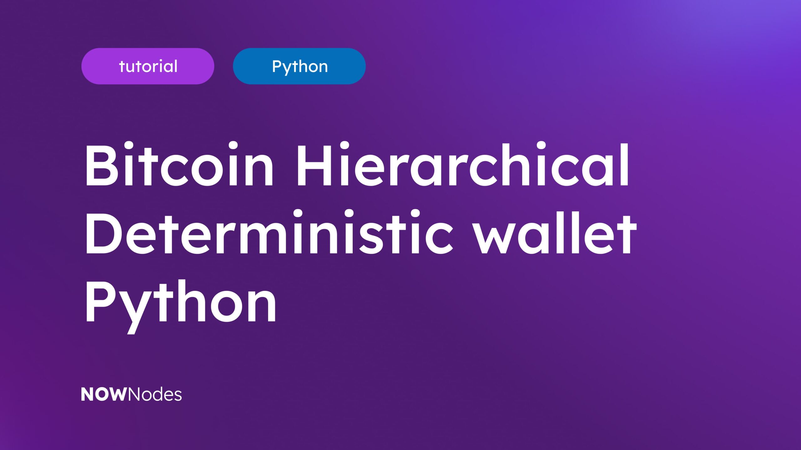 Bitcoin Hierarchical Deterministic wallet Python