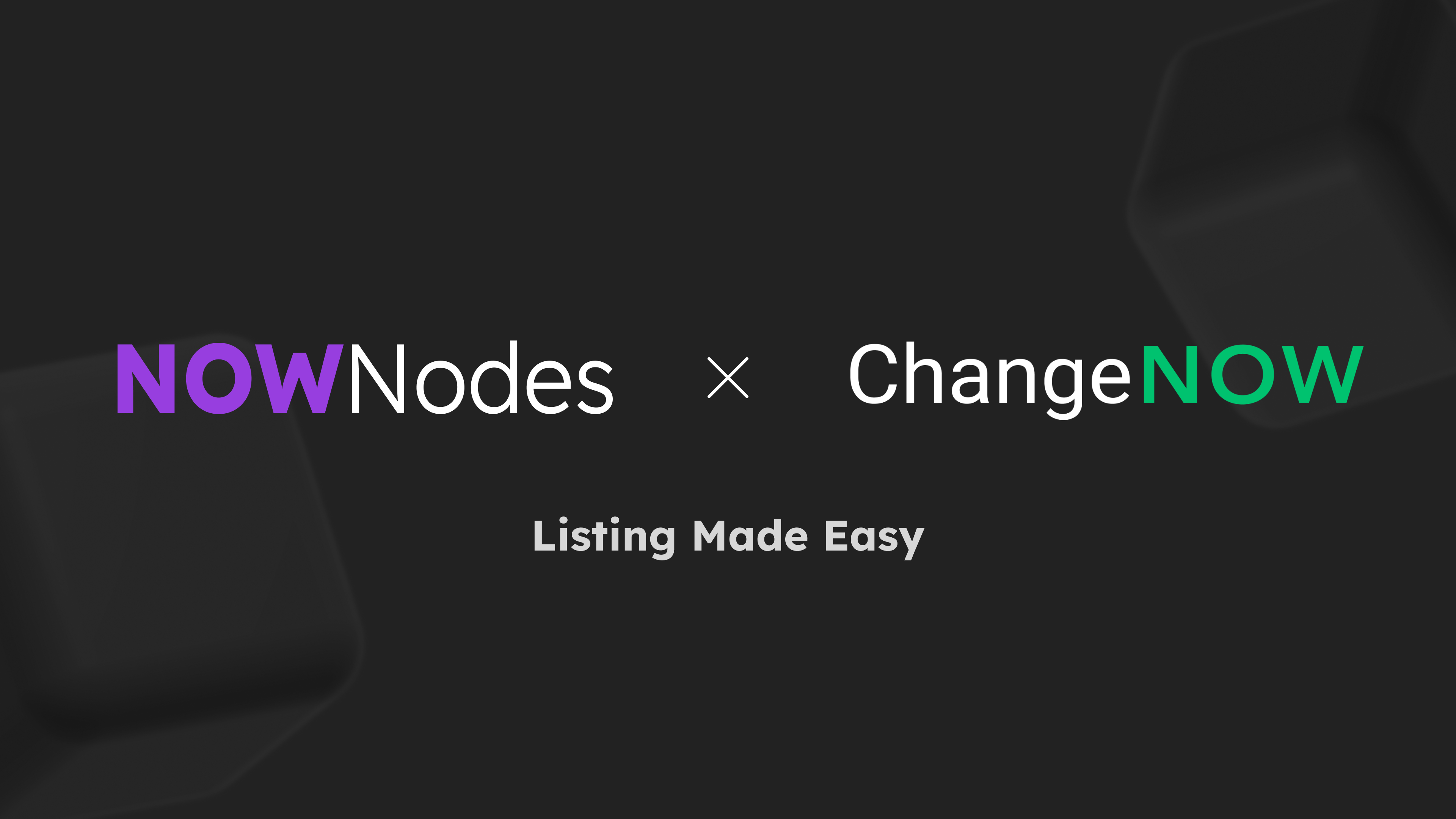 ChangeNOW x NOWNodes