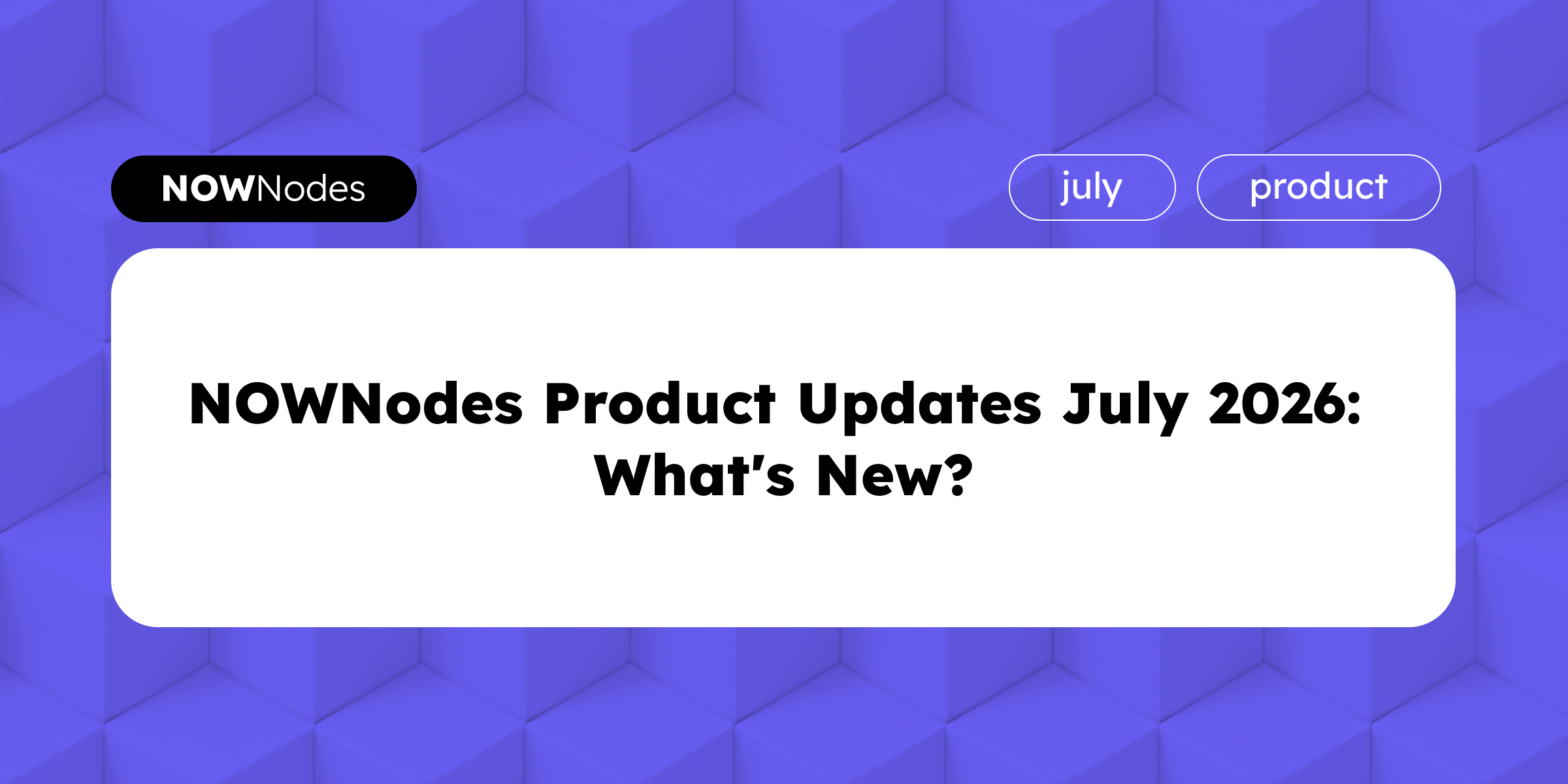 Product updates